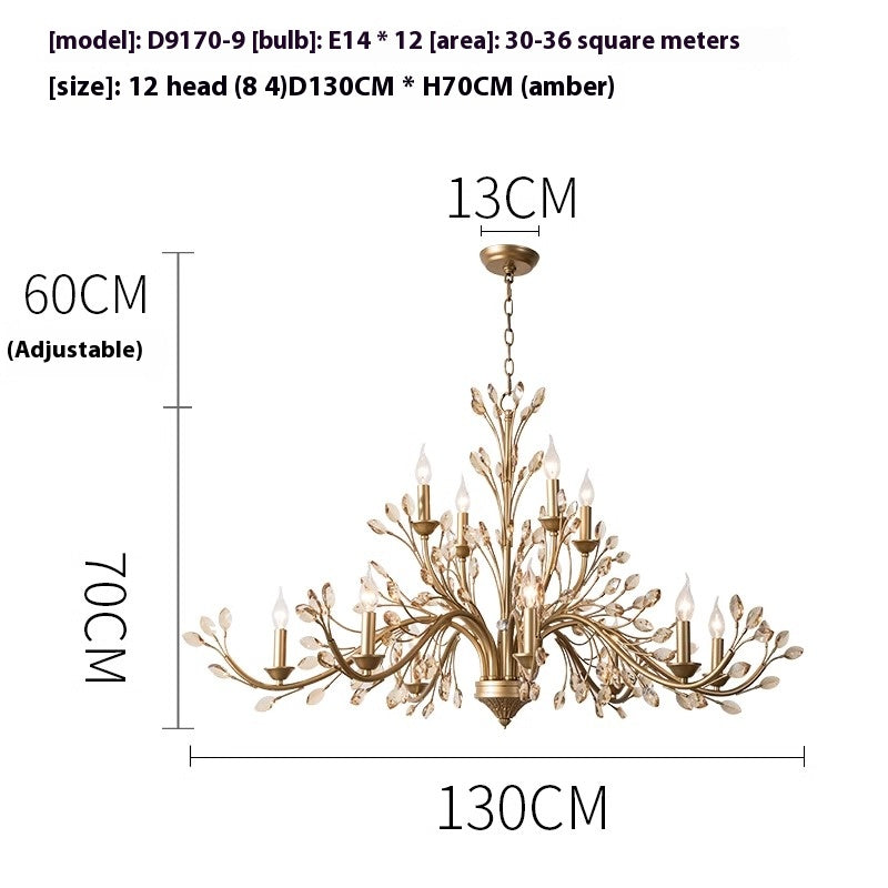 An image illustrating the dimensions of a chandelier, emphasizing its grandeur and architectural features.