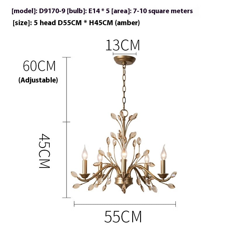 A detailed view of the chandelier's dimensions, showcasing its elegant design and intricate features.