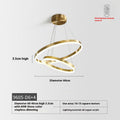 Modern pendant light design showcasing intertwined gold rings, perfect for enhancing interior aesthetics.