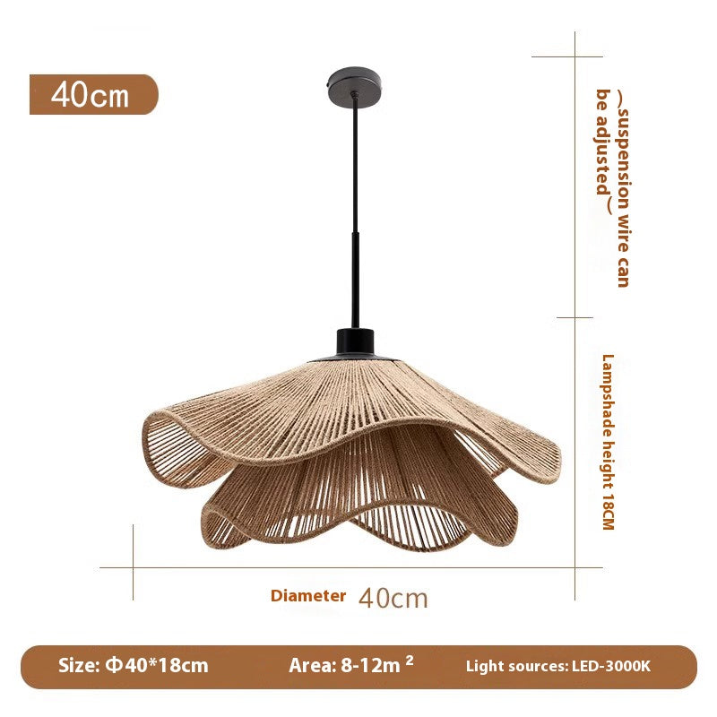 Elevate your home decor with our Hemp Rope Modern Chandelier. This unique lighting fixture combines natural materials with modern aesthetics for a stunning look.