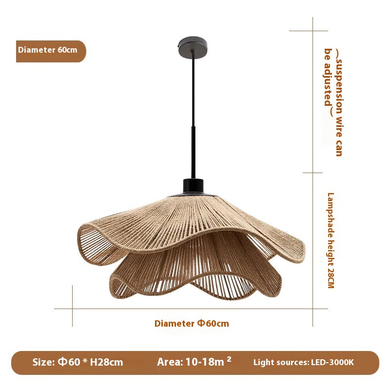 Transform your living space with our Hemp Rope Modern Chandelier. Experience the perfect fusion of eco-friendly design and modern elegance in your home.