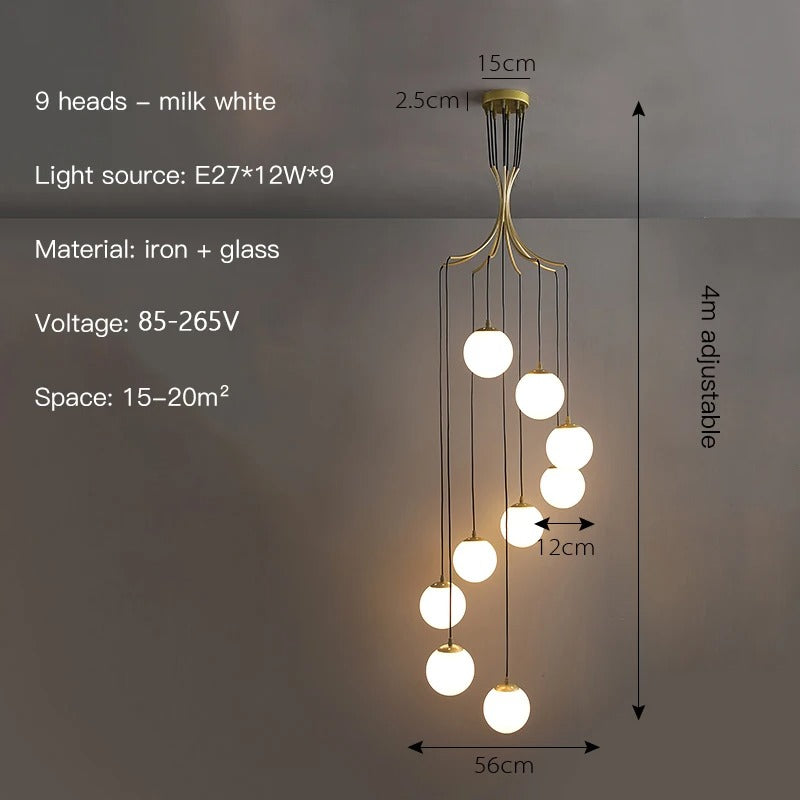 A visual representation of chandelier dimensions, showcasing the specific measurements for accurate understanding.