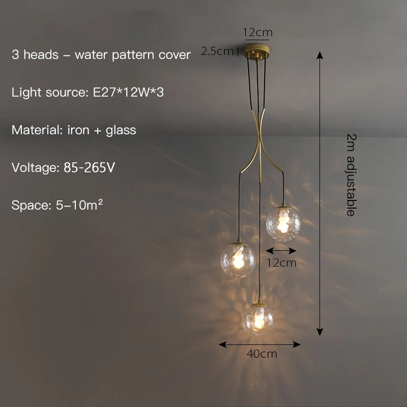 A detailed image indicating the dimensions of a chandelier, emphasizing its size and layout for reference.
