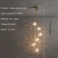 An illustration presenting the chandelier's dimensions, clearly marking its measurements for better comprehension.