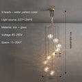 An illustration presenting the chandelier's dimensions, clearly marking its measurements for better comprehension.