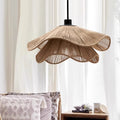 Elegant rattan pendant light made from natural rattan, highlighting its unique texture and warm aesthetic.